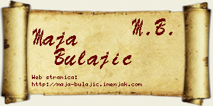 Maja Bulajić vizit kartica